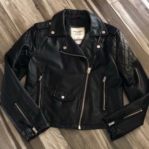 Faux Leather Moto Jacket